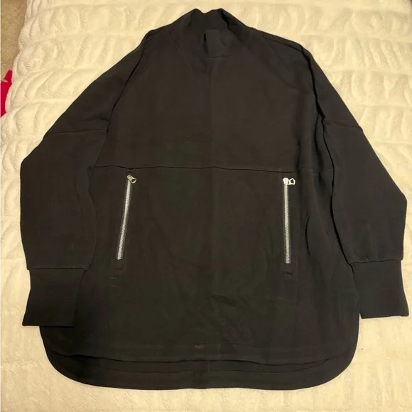 Varley Black Bay Street Mock Neck Sweatshirt - Picture 2 of 6